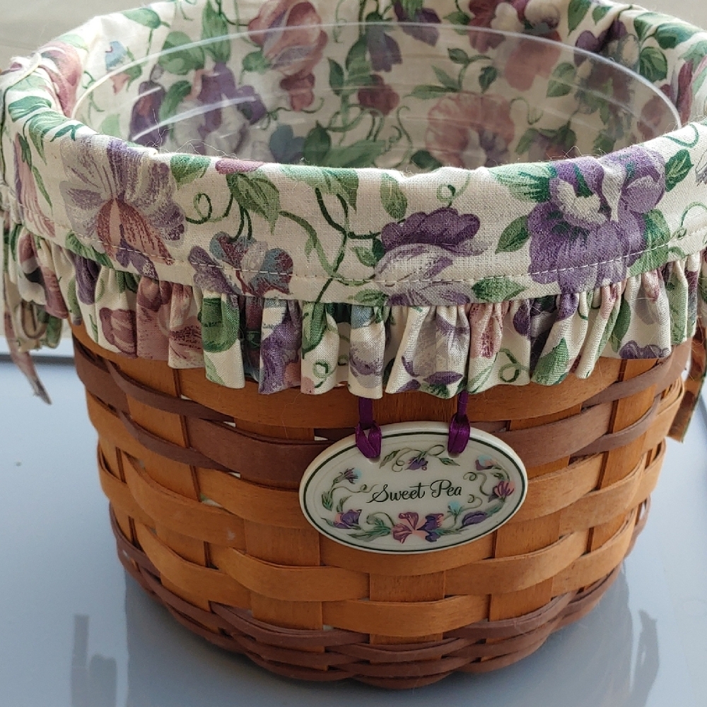 Longaberger Floral Sweet Pea Basket